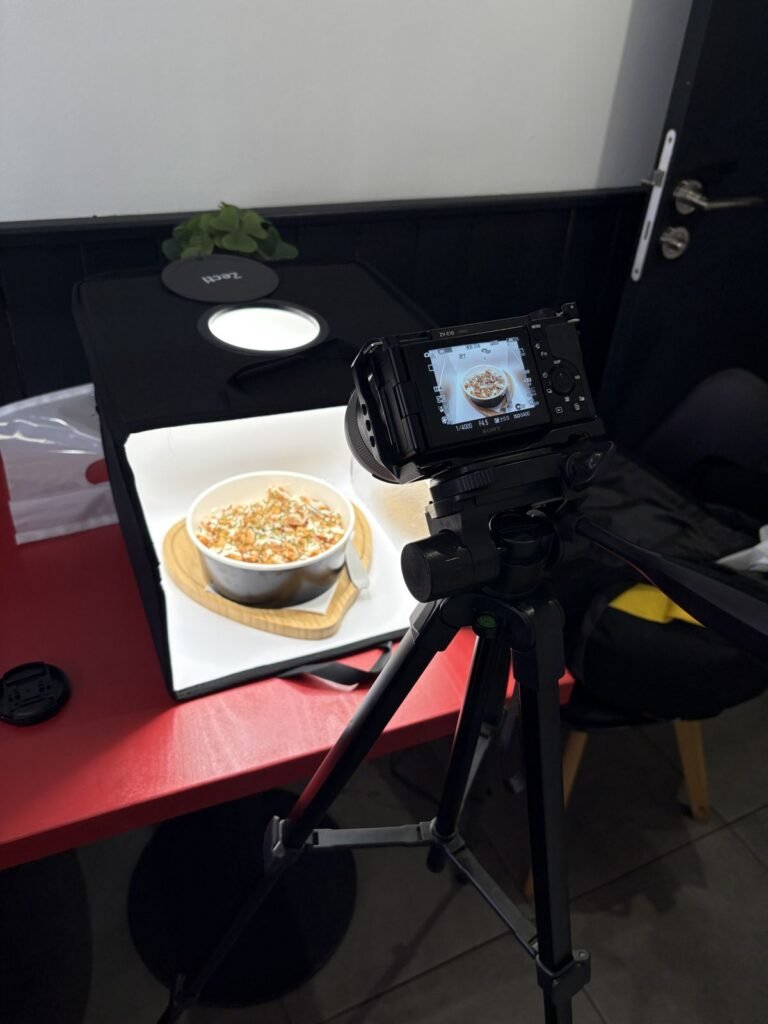 Shooting culinaire vu du dessus